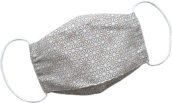 Amazon Co Jp 布マスク 日本製 夏用 おしゃれ 大きめ 大臣マスク 舟形マスク 大人 洗える 折り返し 和柄 麻の葉 Y338 ドラッグストア