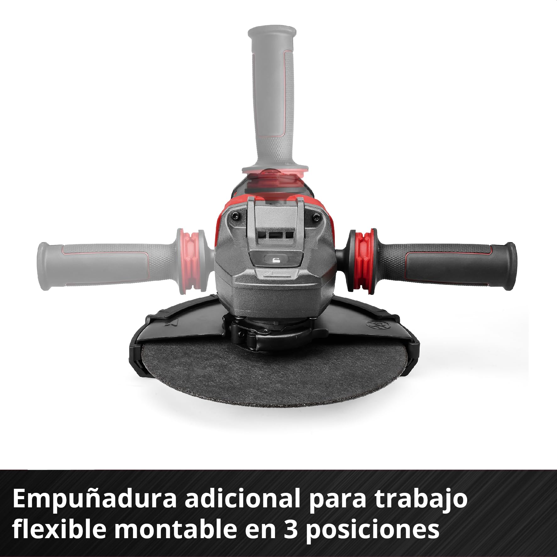 Einhell Professional Amoladora angular TP-AG 230/2400 | 2400 W | Ø 230 mm | corte 71 mm | Empuñadura giratoria | antivibración | protección de corte | Sin disco de corte