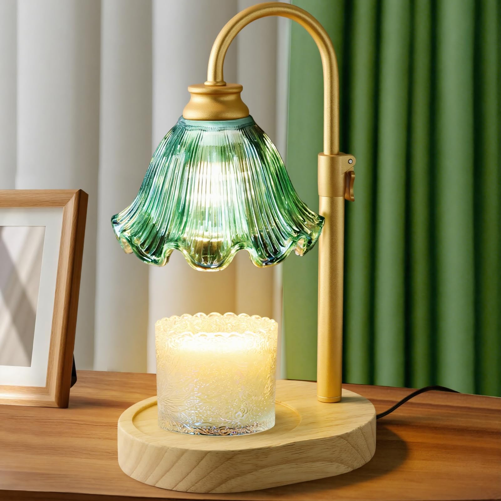 Maromamix Candle Warmer Lamp with Timer - Electric Wax Melt Warmer with Adjustable Height and Dimmer for Scented Candle Wax, Home Fragrance Décor and House Warming Birthday Gifts for Women Mom