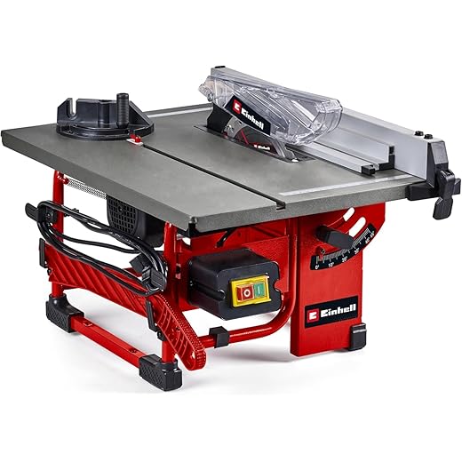 Einhell TC-TS 200 Table Saw | Angle Cuts (To 45°), Angle Stop (+/- 60°) For Mitre Cuts, Dust Extraction Adaptor | Powerful, Compact And Portable Circular Bench For Woodworking