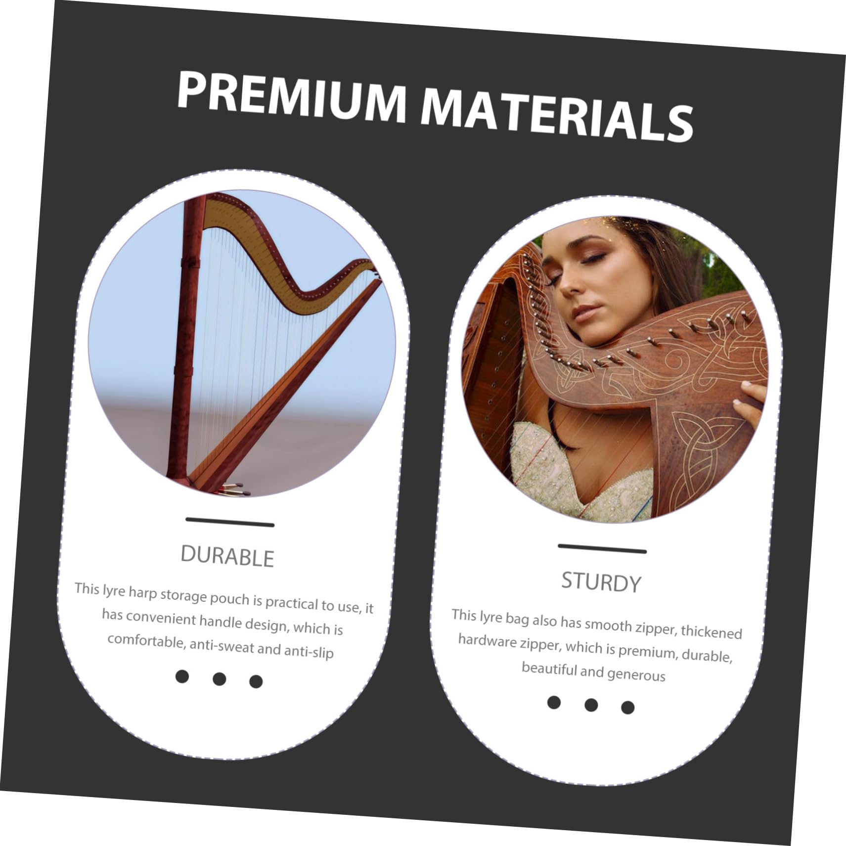 木製ミニハープ本体（収納バッグ付き） 木製ミニハープ本体（収納