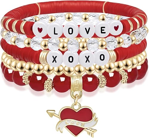 Valentines Gifts For Her - Love Heart Bracelets for Girlfriend - Anniversary Gifts For Her