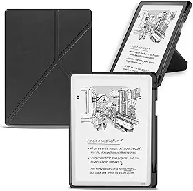 Case for Kindle Scribe New Model 11inch,NOUKAJU Tablet Protection Case with Pen Slot,Bracket Function,Drop-Resistant,Anti-Scratch,Protection Cover for Kindle Scribe 2025 New 11inch(Black)