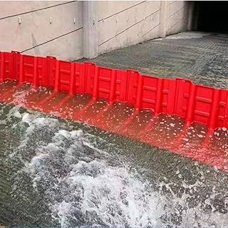 Barreiras Para Barragens Rápidas, Barragem De Porta, Barreira Contra Inundações Bloco De Emergência, Placa De Água Bom Efeito De Bloqueio De Água, Fácil De Armazenar E Economizar Espaço (Color : Red