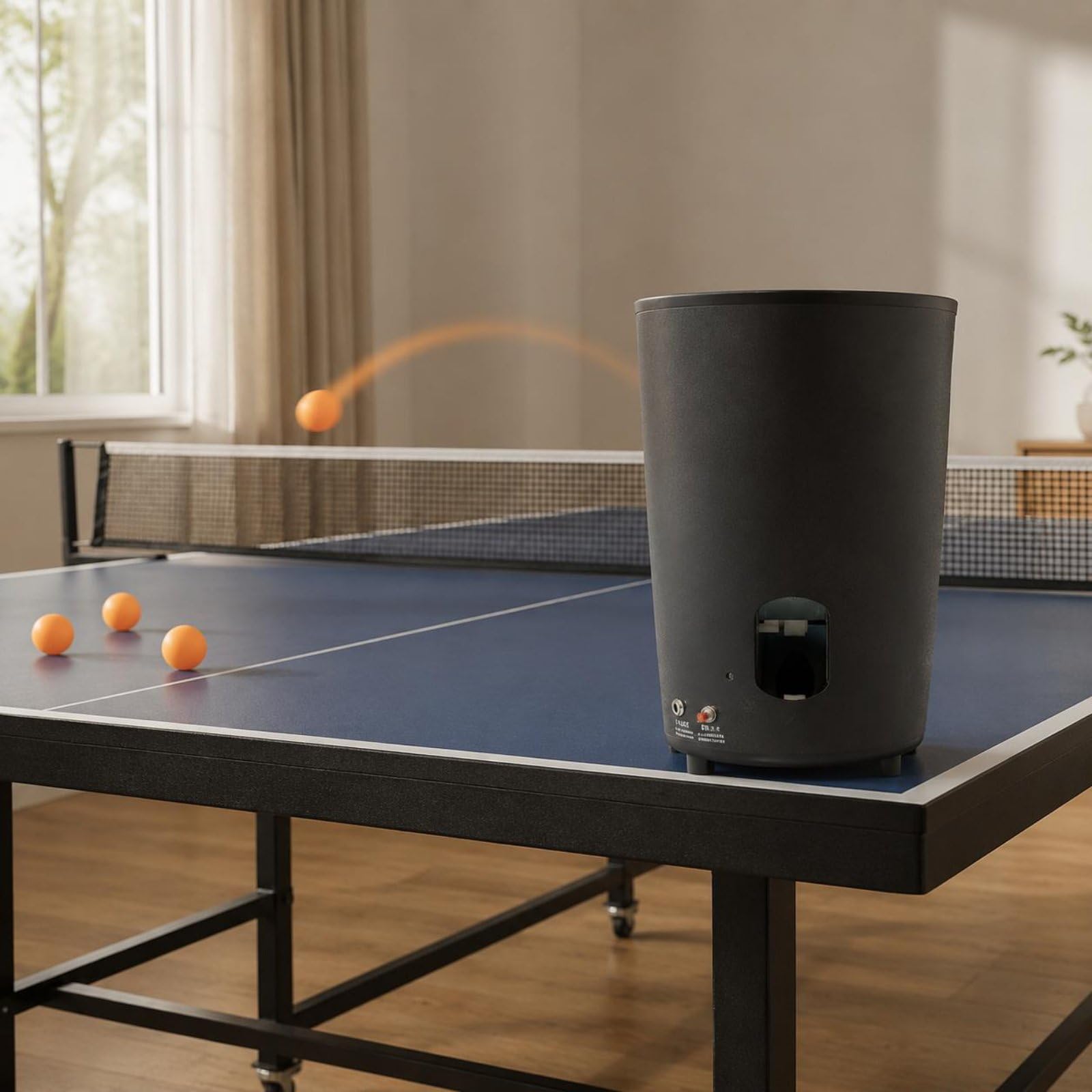 Automatic Ball Allenatore Tennis Tavolo Macchina Lanciapalline Pong Controllo Remoto Cambio Intensità Struttura Robusta Finitura Opaca Adatto per
