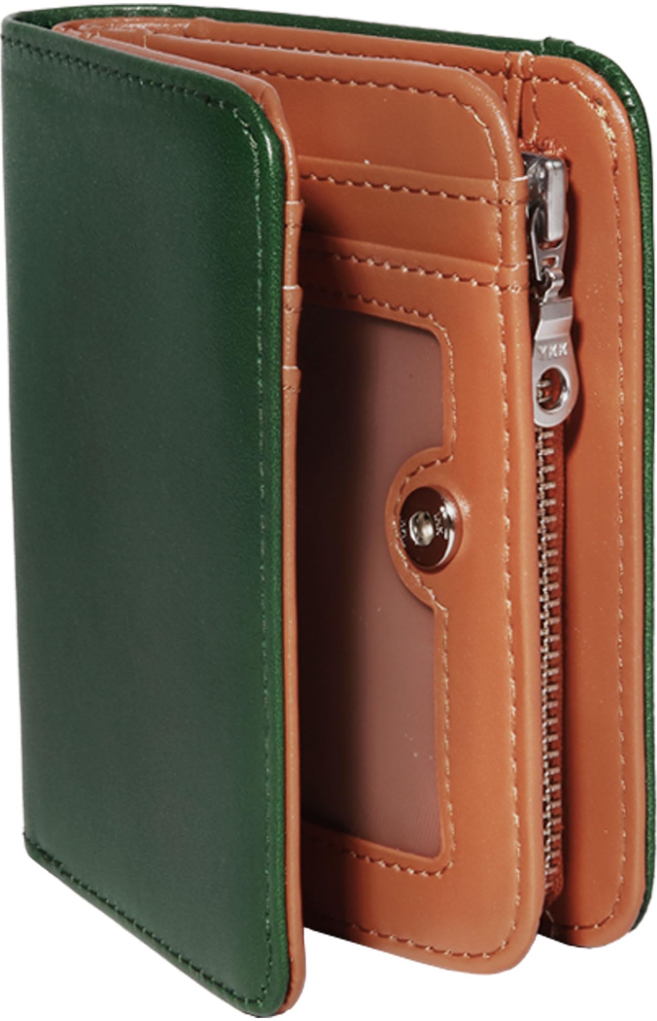 Bahoes Men's Bi-Fold Wallet, Tochigi Leather, Genuine Leather, Large Capacity, Holds 15 Cards, L-Shaped Zipper Coin Purse, Exterior IC Card Pocket, Easy to Use, Bifold Wallet, Gift Box Included : Clot