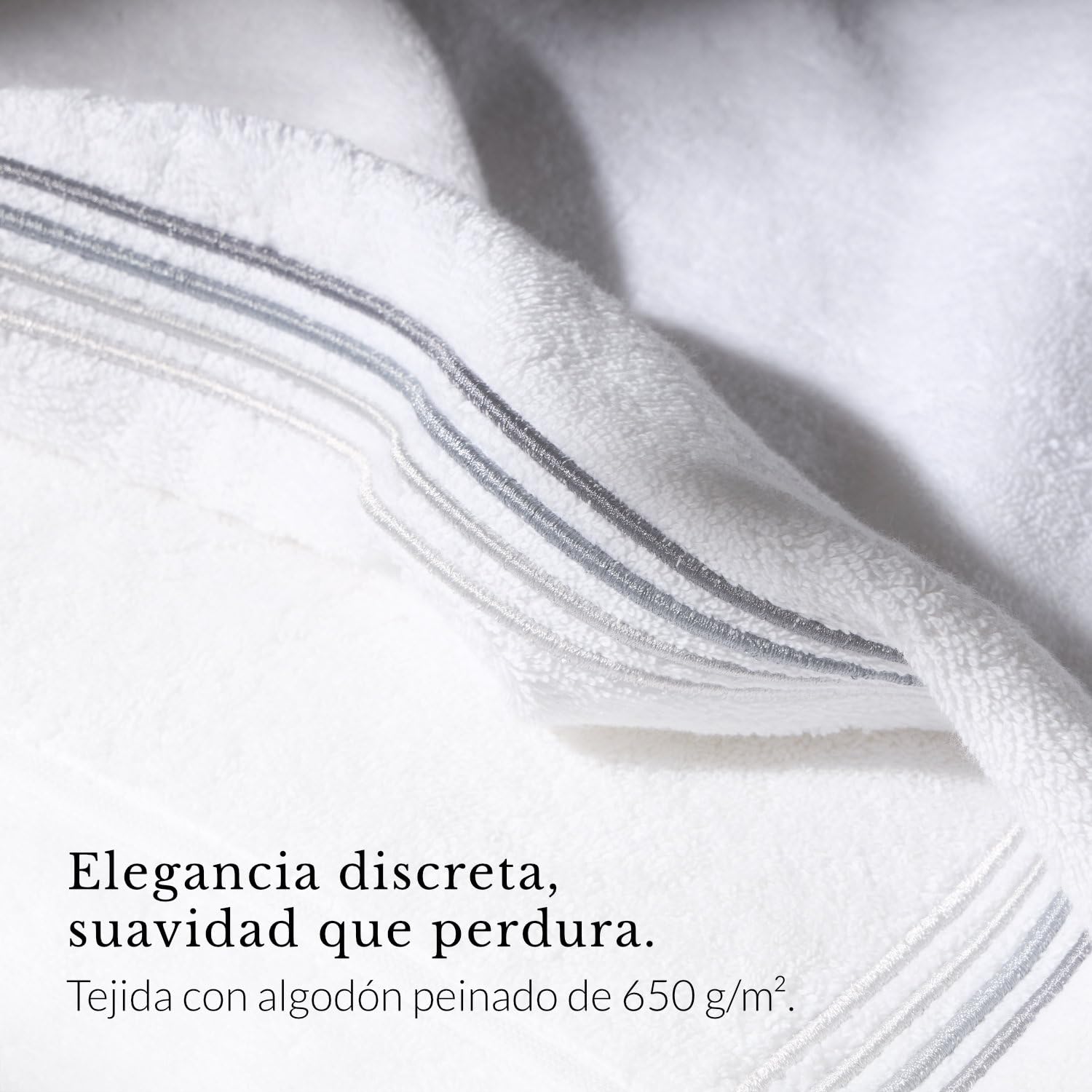 Misty Juego de 4 Toallas Premium 100% Algodón 650GSM: 1 Toalla de Baño 160x100cm + 1 Toalla de Manos 50x90cm + 2 Toallas de Cara 30x50cm | Super Absorbentes y Suaves | Toallas Baño de Lujo