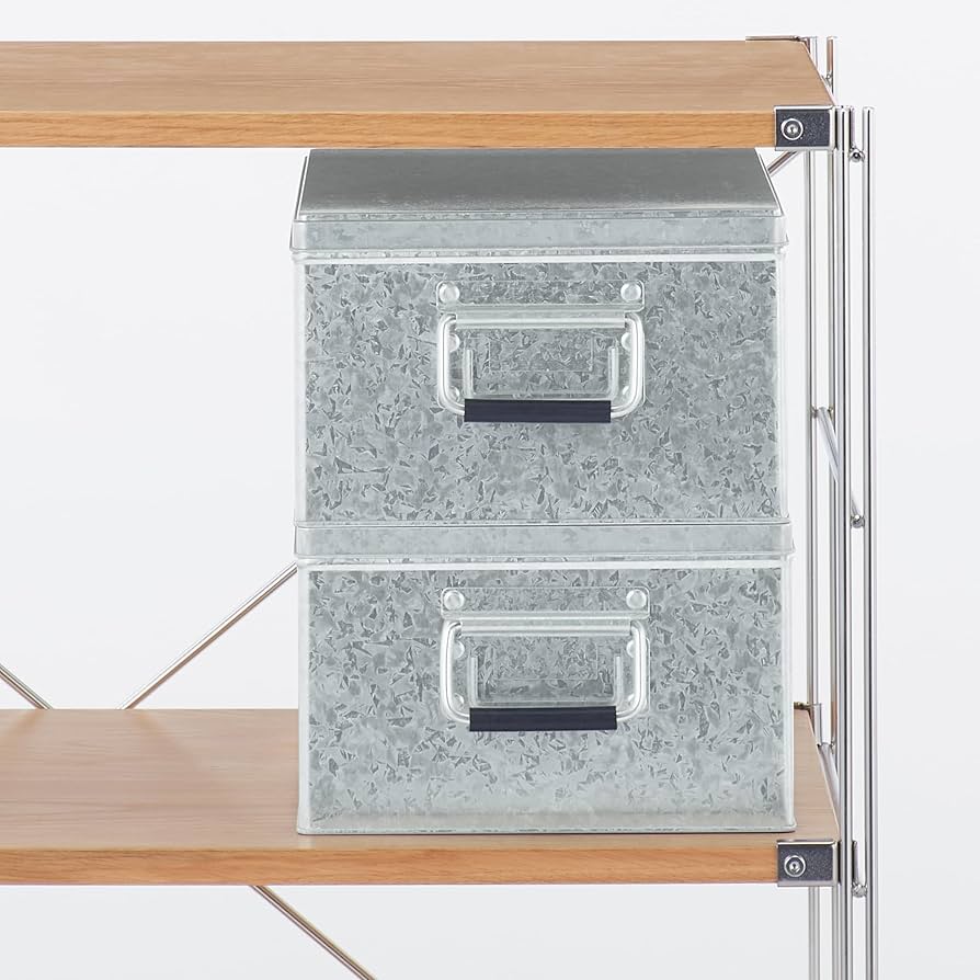 無印良品トタン ボックス フタ付き 大 6個セット LOHACO - 無印良品 トタンボックス 大 高さ16cmタイプ 良品計画