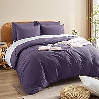 Vista 298 de NEXHOME PRO Funda de edredón Twin XL 100% algodón lavado, transpirable, duradera, texturizada, similar al lino, juego de ropa de cama para el hogar