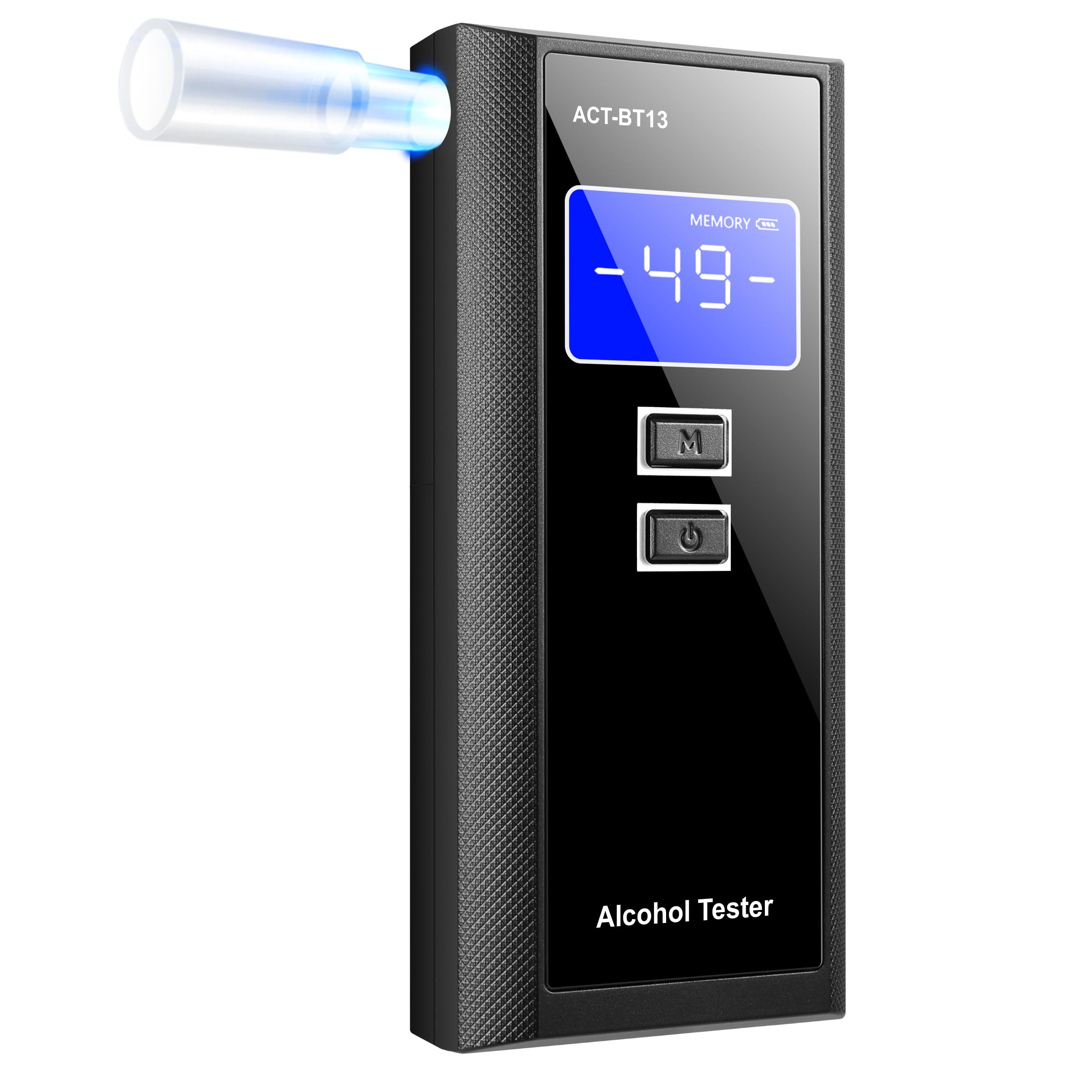 DIAWAY Alcoholímetro profesional – Alcomato preciso con función de calibración – Medidor digital Promille con boquillas, para uso privado y autocontrol
