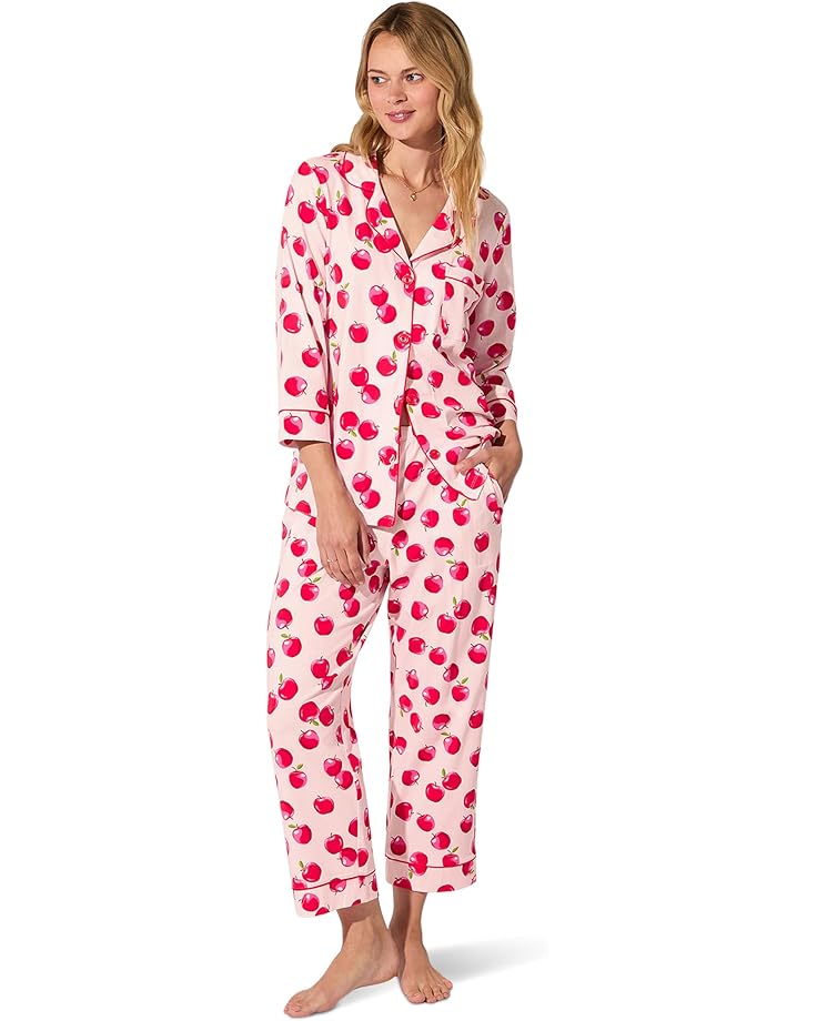 Bedhead PJs 3/4 Sleeve Classic Stretch Jersey Crop Pj Set - Main View