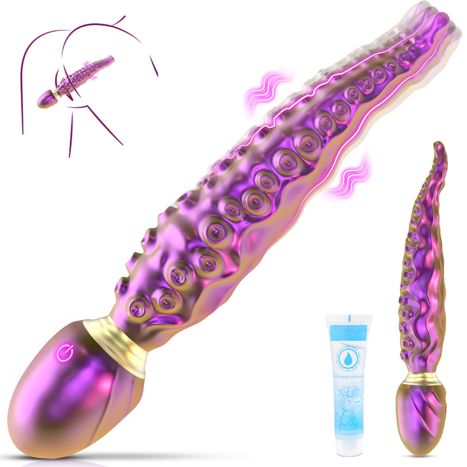 Sex Toys Vibratoreper Donna Professionale-Vibratore Donna Doppia Stimolazione Clitoride e Vagina con 10 Modalità Vibrazione,Vibratoreper Donna Realistico per Punto G Squirting Sex Toys Coppia Donna.