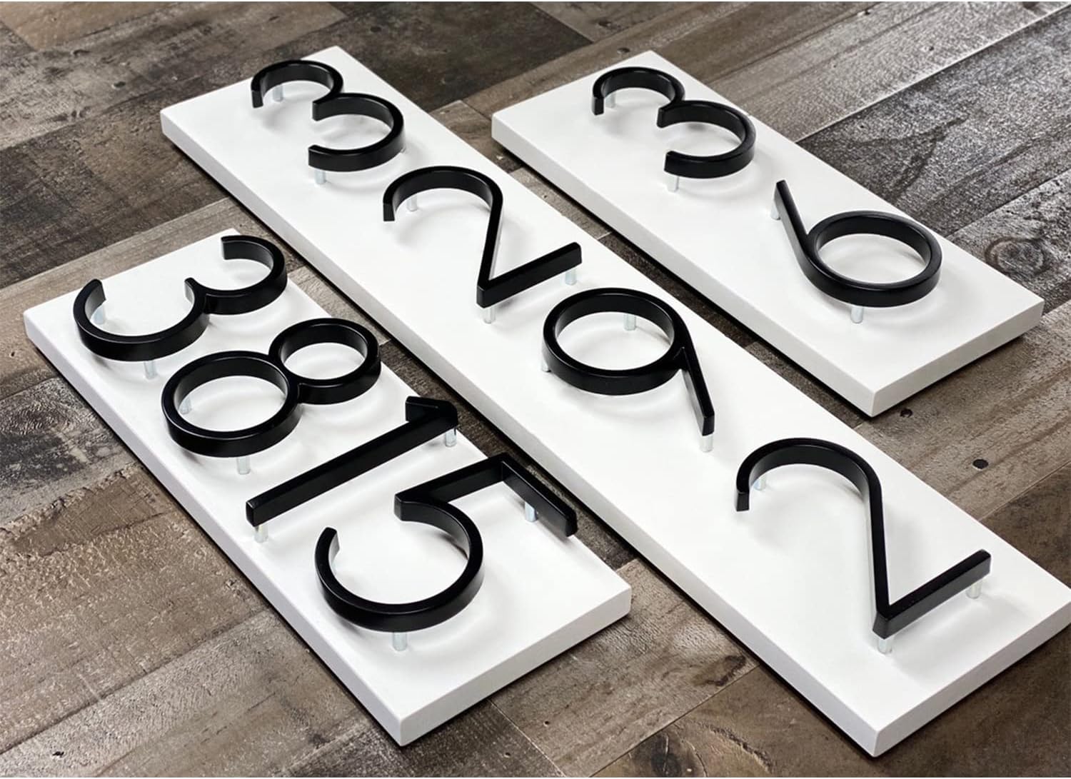Metal House Numbers - Black Address Plaque, Modern Farmhouse Sign, 5 Inch Numbers, 911 Visibility Signage
