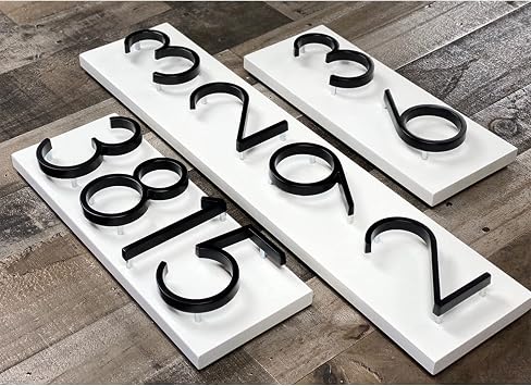 Metal House Numbers, Address Sign, Address Plaque, Black Number Plaque, Address Numbers, Yard Decor, Modern Farmhouse Sign, Outdoor Sign, Wood Number, 5 inch Numbers 911 Visibility Signage Black