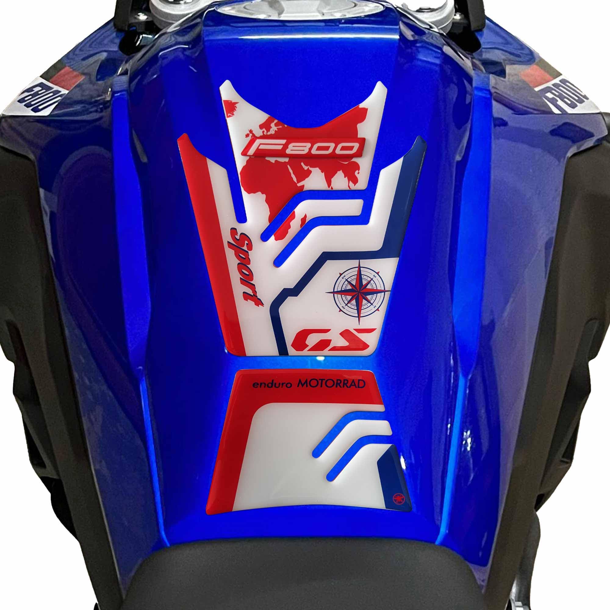 labelbike - Adesivo 3D Moto Paraserbatoio Protezione e Decorazione in Resina compatibile con Bmw F 850 GS Sport 2018-2024