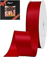 Vista 65 de LIUYAXI Cinta de satén roja de doble cara, 1/4 pulgadas x 50 yardas continuas, cintas finas perfectas para envolver regalos, tarjetas de invitación