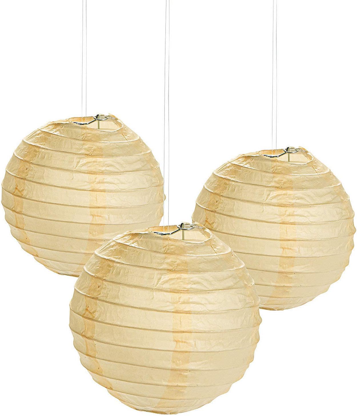 Fun Express 4.5" Ivory Paper Lanterns for Wedding Party