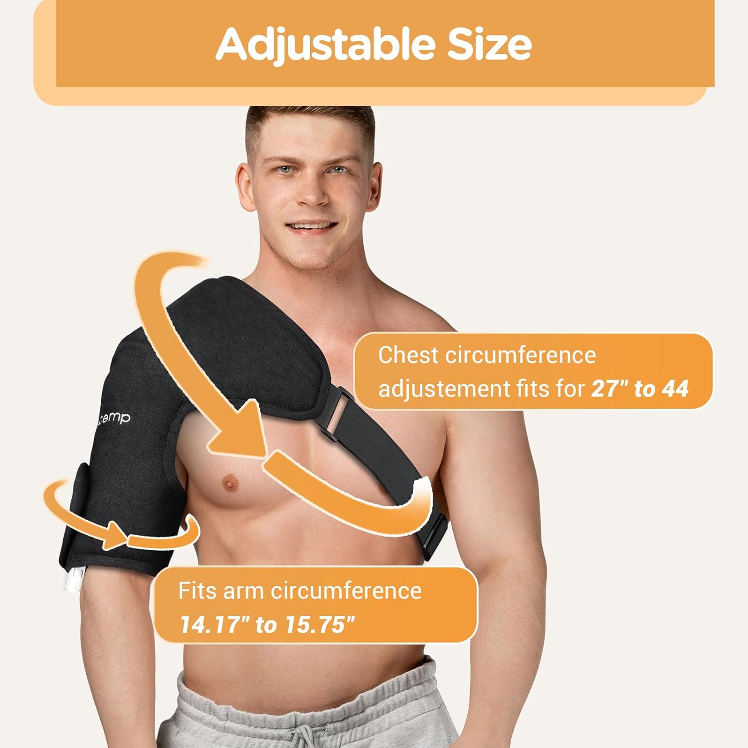 Comfytemp Shoulder Heating Pad for Rotator Cuff, Heated Shoulder Wrap for Frozen Shoulder Heated Brace, Birthday Gifts for Mom Women, 3 Heat Settings, 2H Auto-Off (S/M) - Image 3