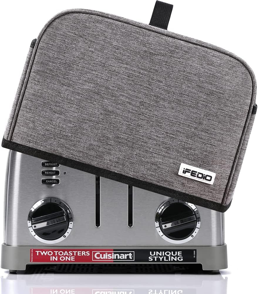 Bluecell Black Color Splash Proof Nylon Four Slice Toaster
