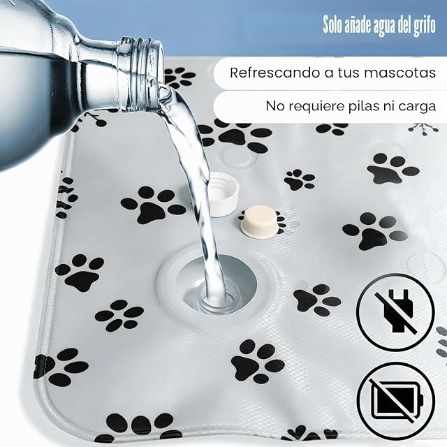 Foto 6 de 7 de JRTYMLU Manta Refrescante para Perros Lnyección De Agua 60 * 90cm,Cama Refrescante Perro con Gel No…