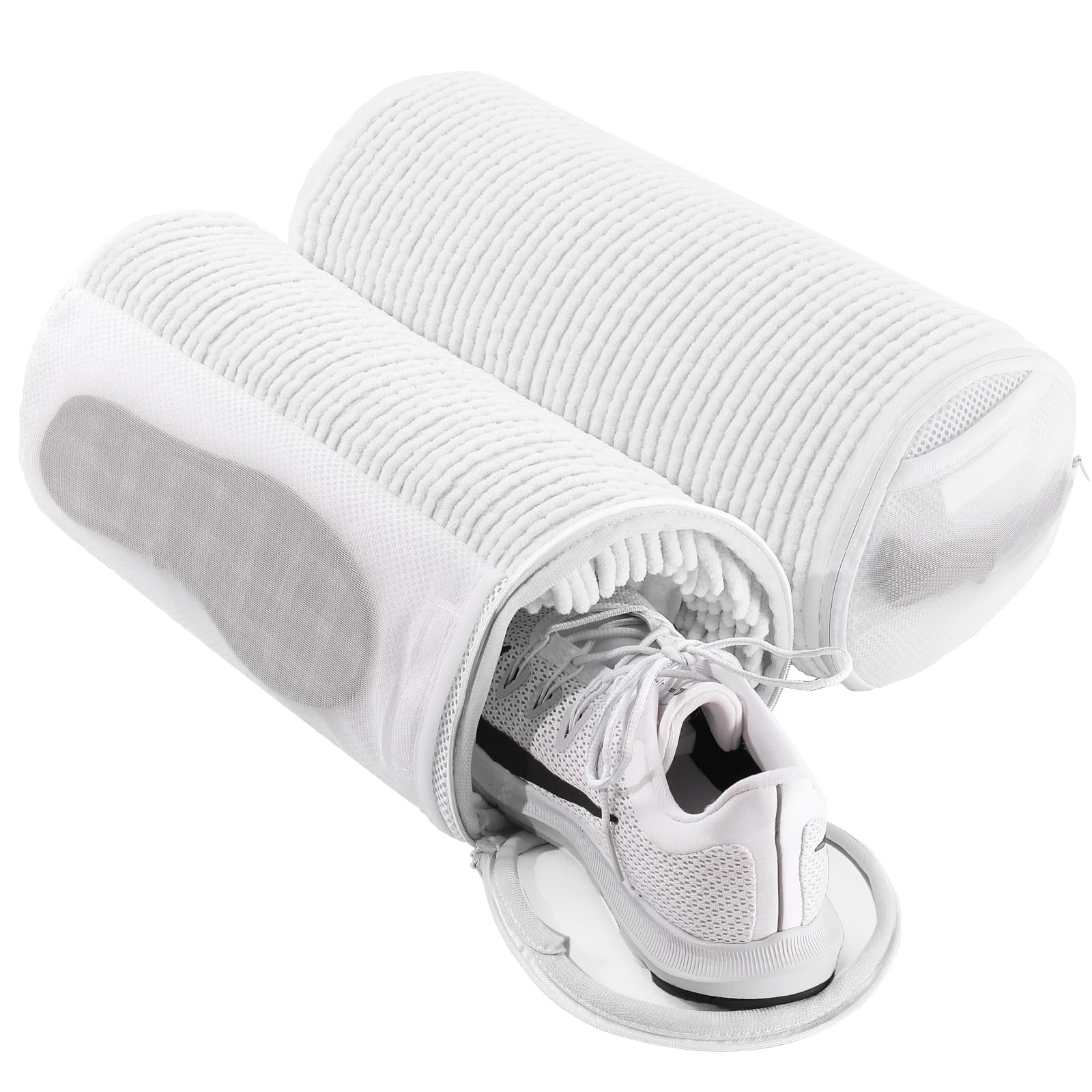 Teletrogy Shoe Washing Machine Bag 2 Pack, 360° Wrap-Around Cleaning Laundry Bags with Wash Shoes