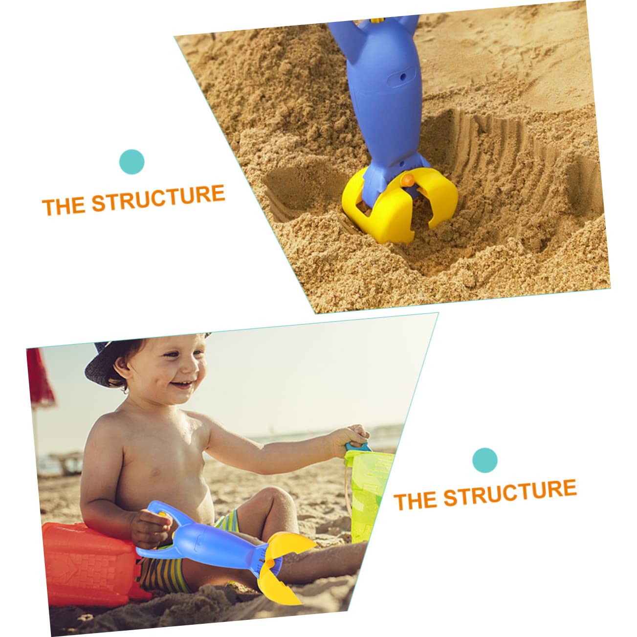 UKCOCO 2 Piezas Juguete de Playa para y Resistente Adecuado para Agarrar Arena Diseño Ergonómico para Aire Color Azul para Actividades Veraniegas