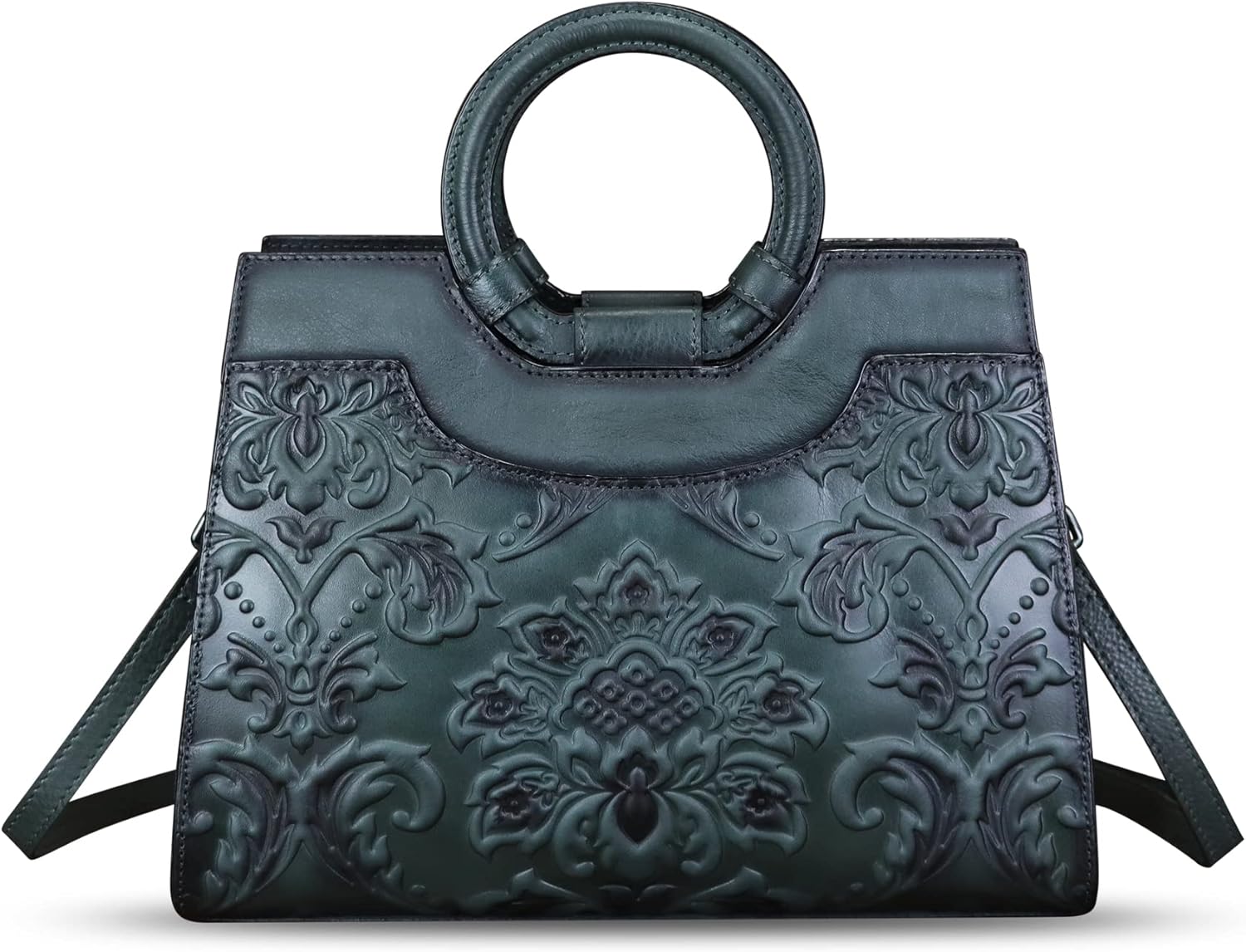 Genuine Leather Purses and Handbags for Women Vintage Embossed Leather Top Handle Satchel Bags Crossbody Shoulder Bag Strap Genuine Leather Purses and Handbags for Women Vintage Embossed Leather Top Handle Satchel Bags Crossbody Shoulder Bag Strap