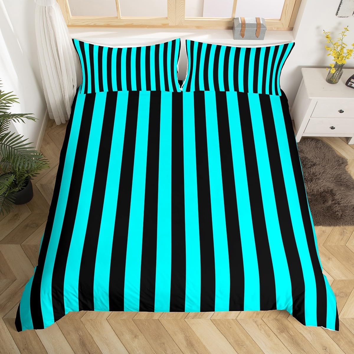 Kids Pink Orange Bedding Set Toddler Size Abstract Duvet Cover for Boys Girls Bedroom Decor Stripes Comforter Cover Breathable Soft Microfiber Women Men Geometric With 1 Pillow Case ,No Comforter