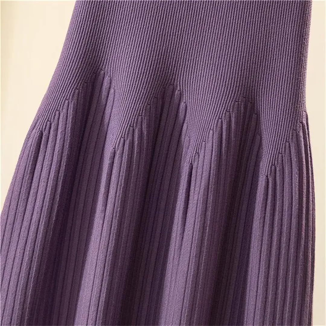 Lmtossey Gonna a pieghe invernale versatile a trapezio lavorata a maglia