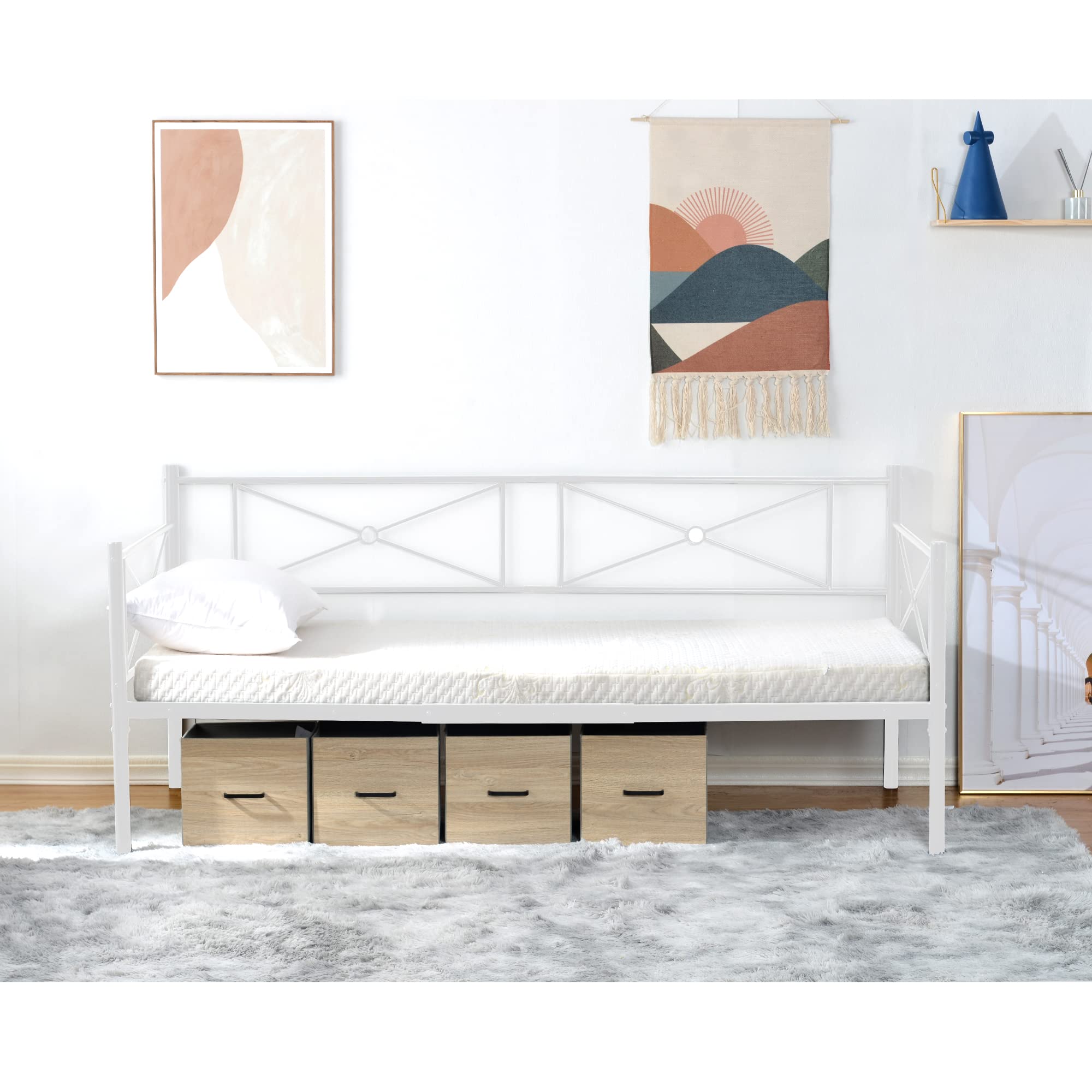 Amazon｜ベッドフレーム デイベッド パイプベッド シングル