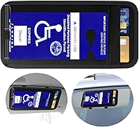 Vista 7 de Soporte para placa de discapacitados para automóvil, protector de letrero de permiso de estacionamiento para discapacitados para visera