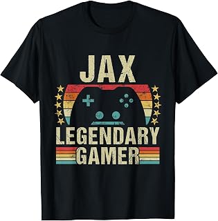 Jax Gamer Retro Gaming Vintage Game Personalized 70s T-Shirt