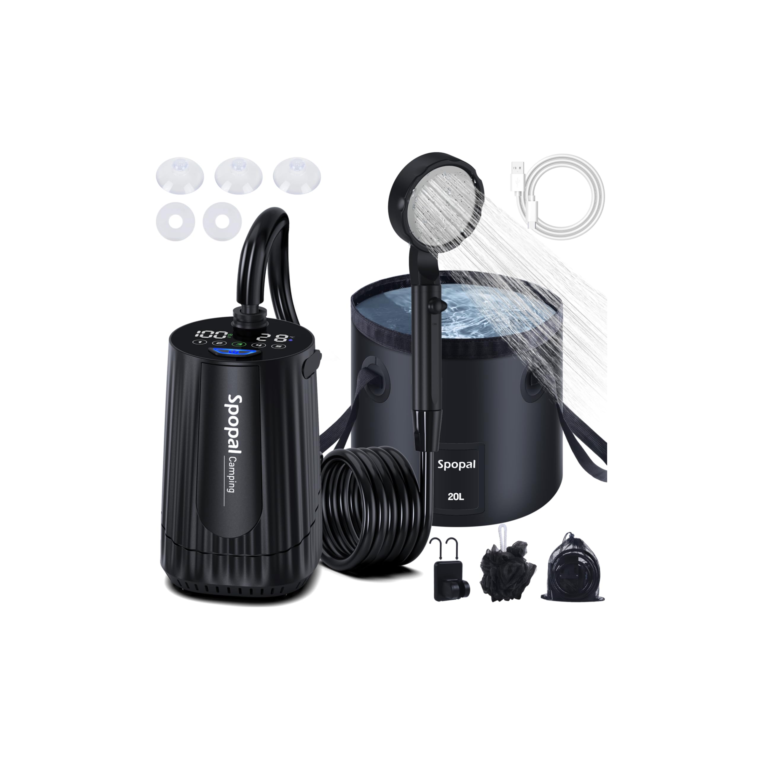 spopal douche portable camping solaire