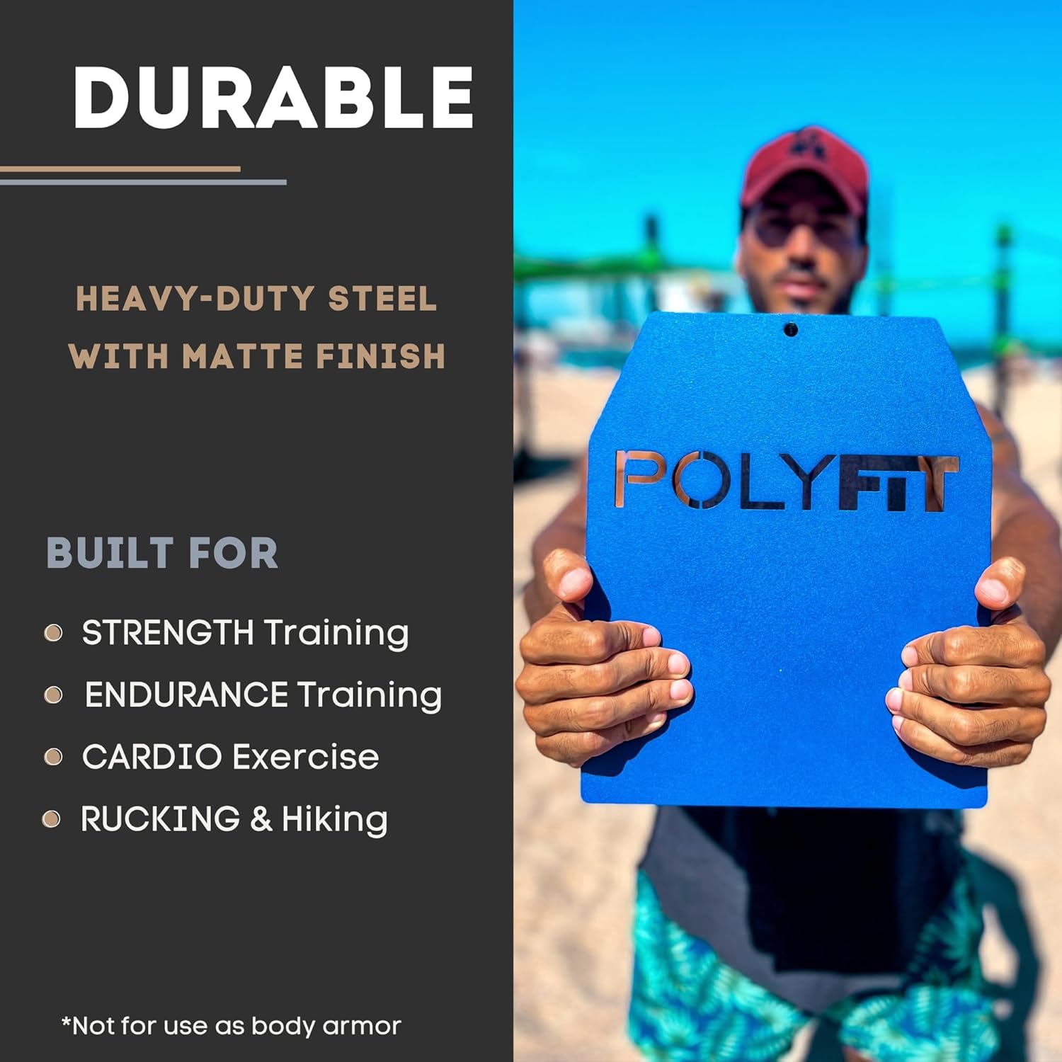 POLYFIT Weight Vest Plates - Weighted Plates for Strength Training Weight Vests - 4lb, 6lb, 9lb, 14lb, 19lb Pairs