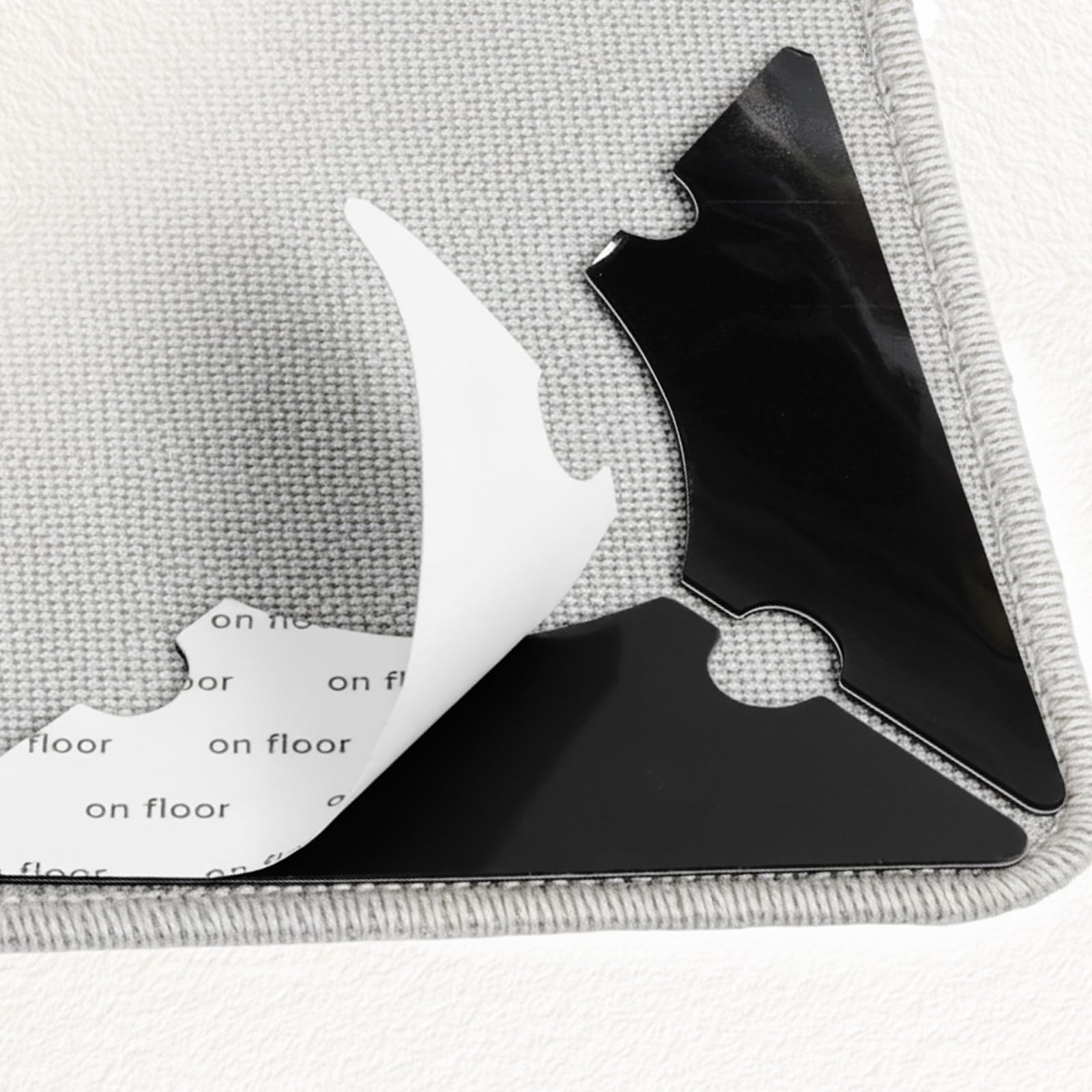 Rug Non Slip Grippers, 24Pcs Reusable No Residue Rug Corner Pads for Hardwood Floors, Laminate Floor, Tiles, LVP Floors, Strong Hold Carpet Tape for