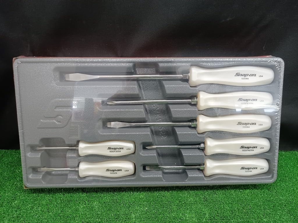 スナップオン 旧グリップ パールホワイト スナップオン ドライバー用ハンドルのみ マイナス中ドライバー用