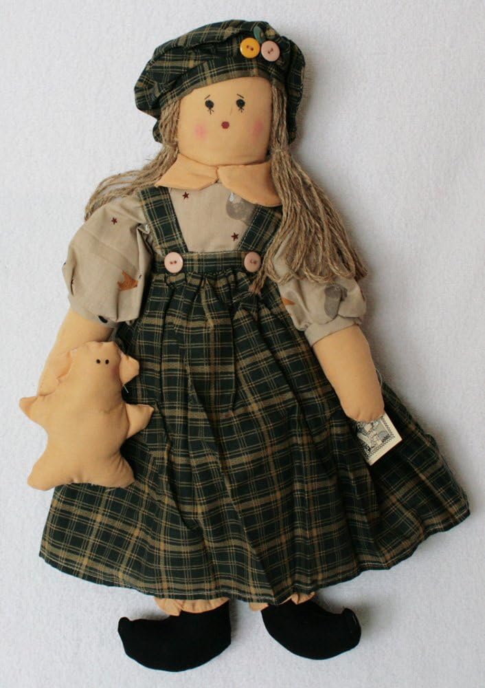 Amazon.co.jp ラグドール19インチwith HempロープヘアandグリーンPlaidドレスwith Cap and Stuff