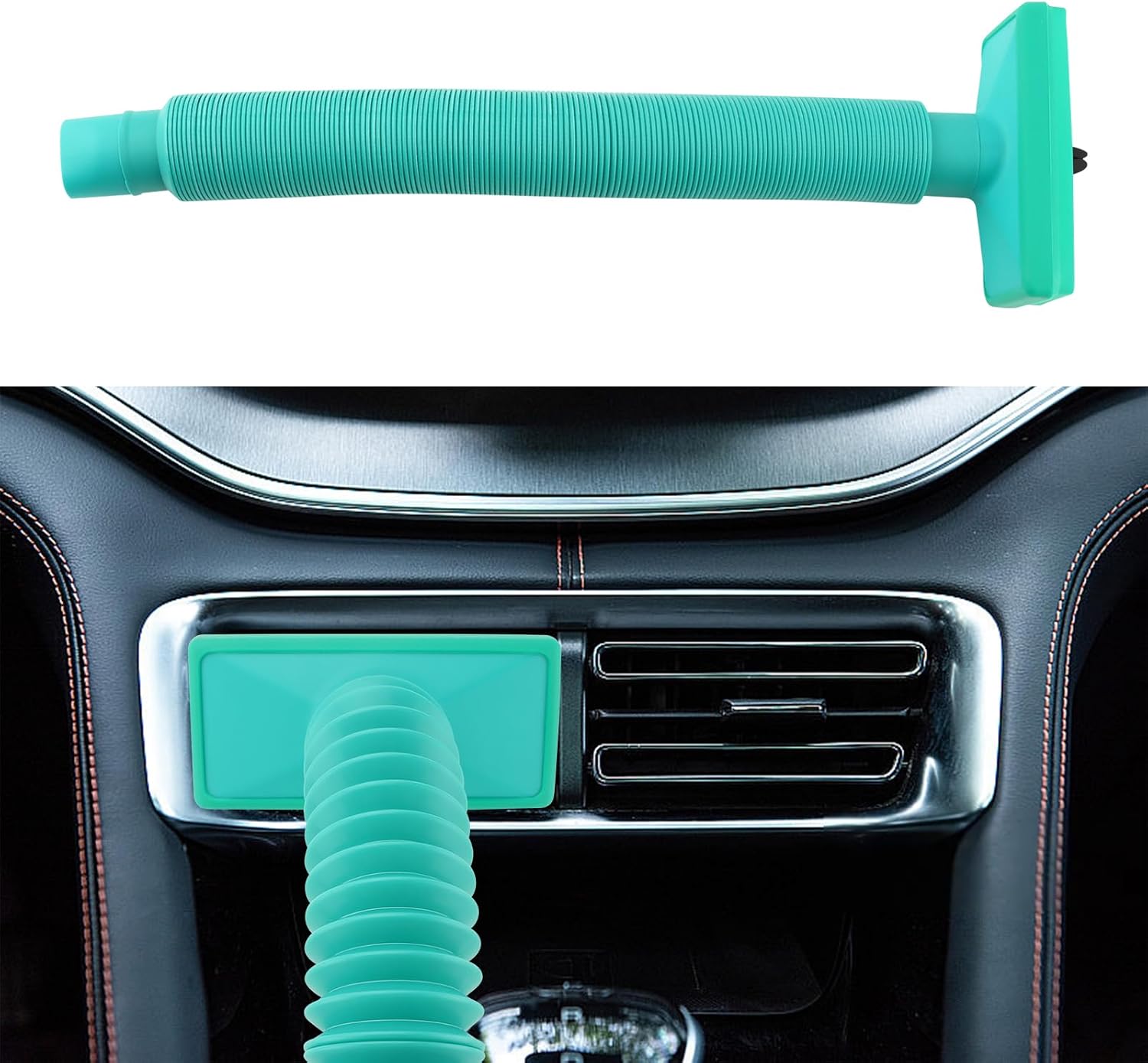 Car Ac Vent Extender,Jewel Cooler for Man in Car,12.6-33.66inch Extender Hose Cars Crotch Air Conditioning Vent Extensions Hose in Summer or Winter(green)