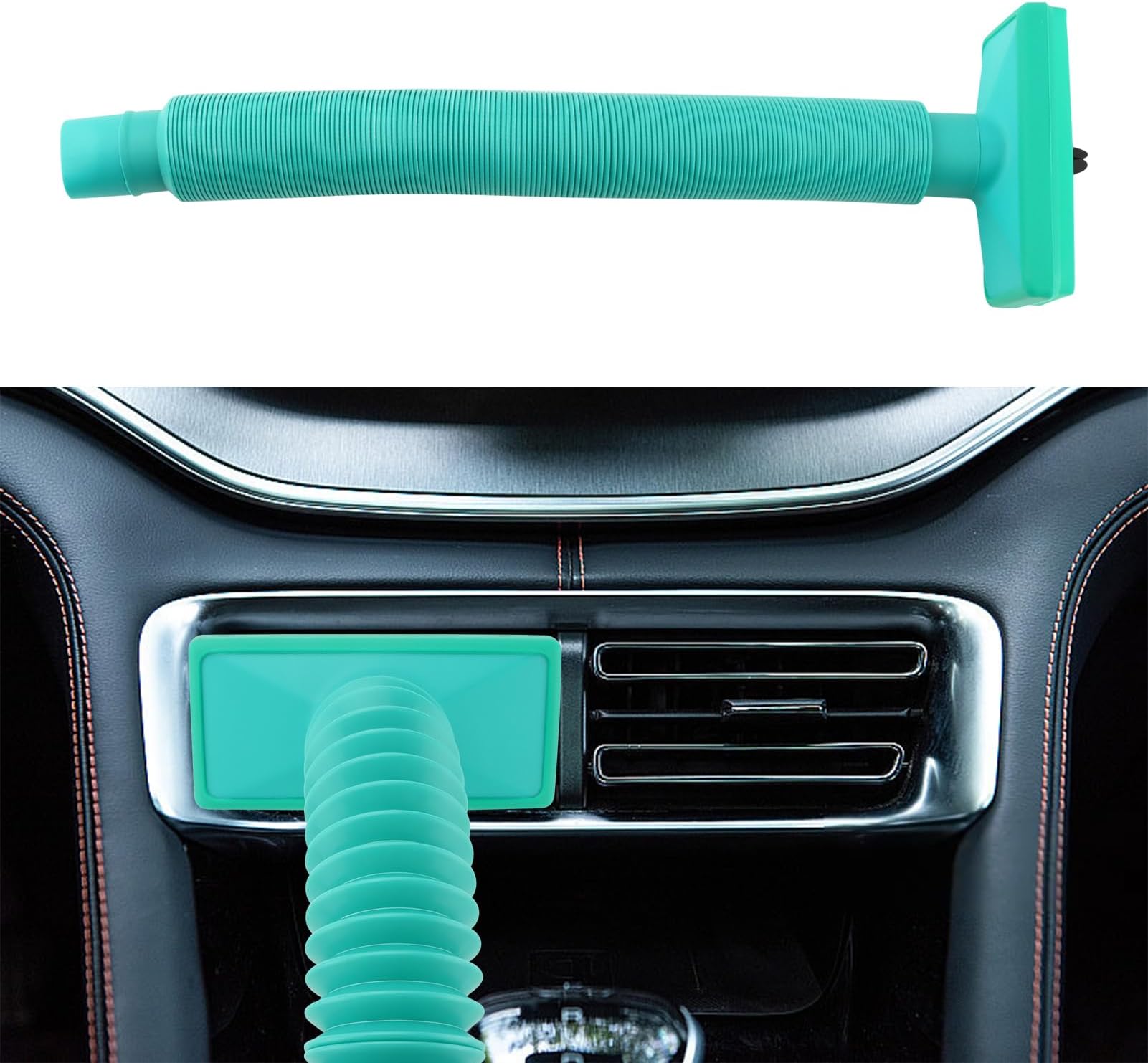 Jewel Cooler for Car Easy to use Car Air Conditioning Vent Extensions in Summer or Winter 12.6-33.66inch Extender Hose Cars Crotch Vent Extender Hose(green,SIZE:2.6ft)