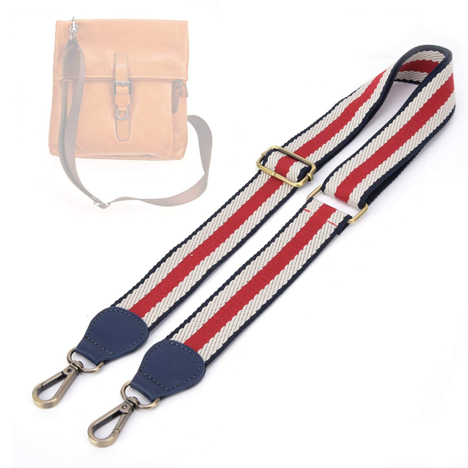88 ~ 134 cm Tas Riem Lederen Crossbody Handtas Schouder Antislip Verstelbare Riem Vervanging Tas Portemonnee Bagage DIY Accessoire (Donkerblauw Rood), Blauw, Koffie, Groen, Wit