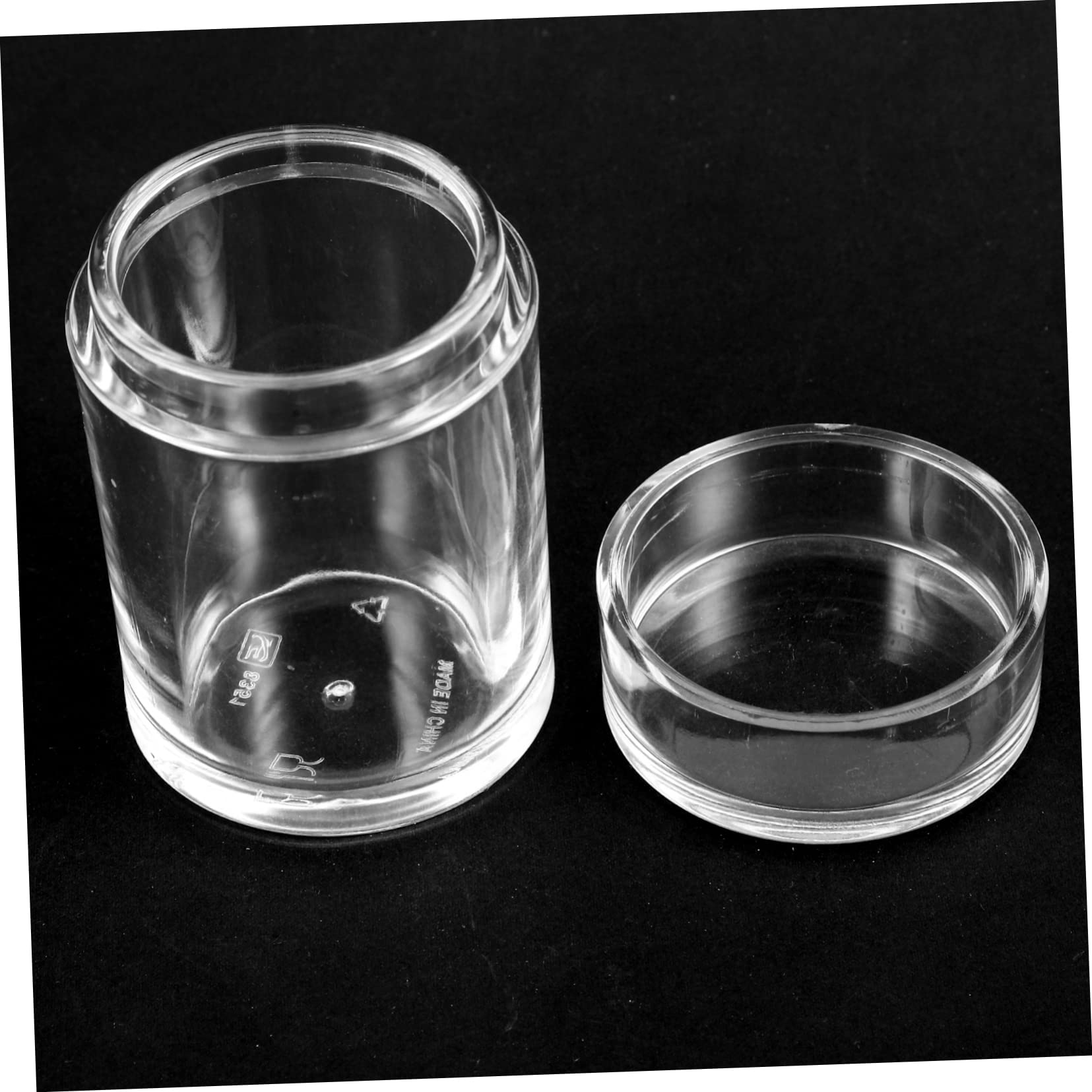 3 Stück-packung Wattestäbchen Aufbewahrungsbox aus Acryl Tragbar und Nachfüllbar Sauber für Schminktisch und Kommode