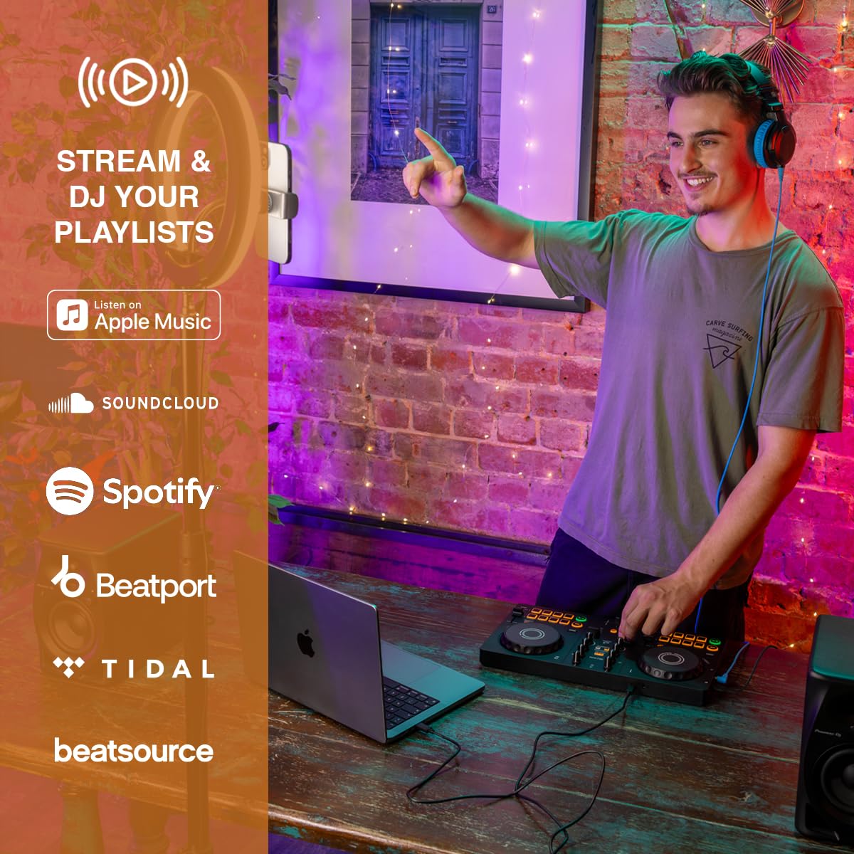 Pioneer DJ AlphaTheta DDJ-FLX2 Kompakter 2-Kanal DJ-Controller