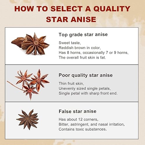 Miniatura 6 de 52USA Anís estrellado entero, 4 onzas (paquete de 1), anís estrellado chino verificado sin OMG, cápsulas de anís estrellado seco para té y hornear