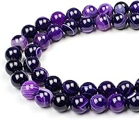 Vista 16 de MJDCB Cuentas de piedra natural de jade zafiro redondas sueltas para hacer joyas DIY Pulsera Collar (8mm)