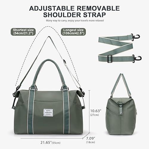 Miniatura 2 de Weekender Bags for Women,Carry on Bag,Overnight Bag with Trolley Sleeve,Sports Tote Bag,Travel bag for Women, Dark Green
