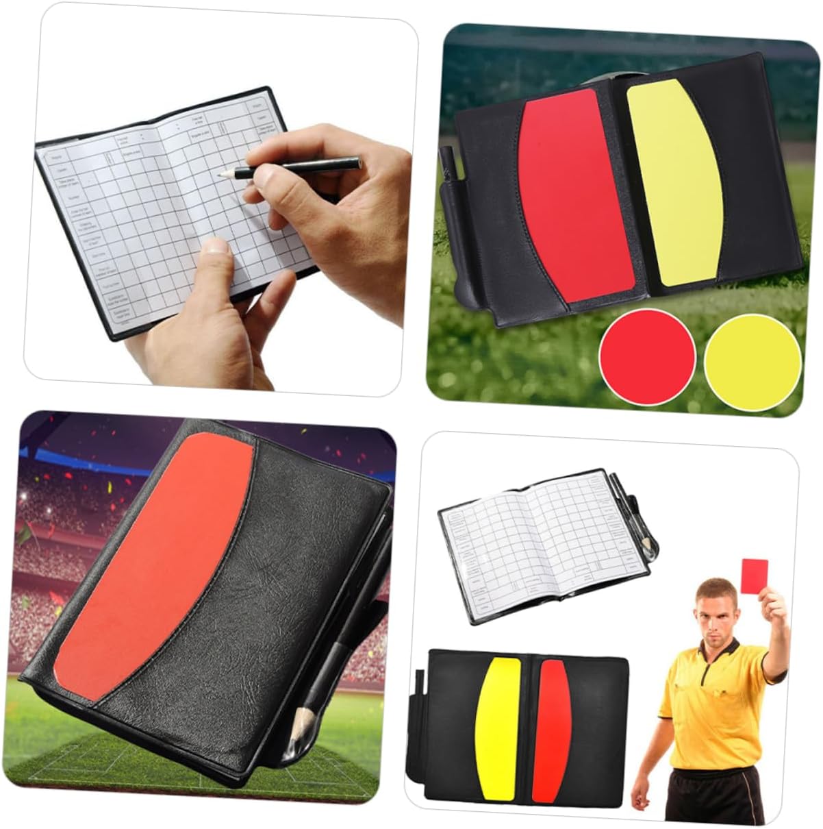 Hemobllo Portable Soccer Cards Soccer Flags Soccer Referee Wallet Footballs Referees Kit Train Whistle Chain