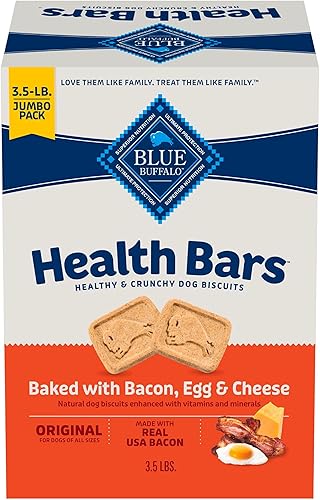 Miniatura 20 de Blue Buffalo Health Bars - Galletas crujientes para perros, golosinas horneadas al horno hechas con ingredientes naturales, plátanos y yogur, bolsa