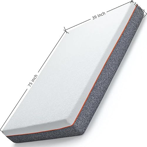 Miniatura 2 de Marsail Colchón de tamaño individual, espuma viscoelástica de gel de 10 pulgadas, colchones de firmeza media en una caja para alivio de presión y