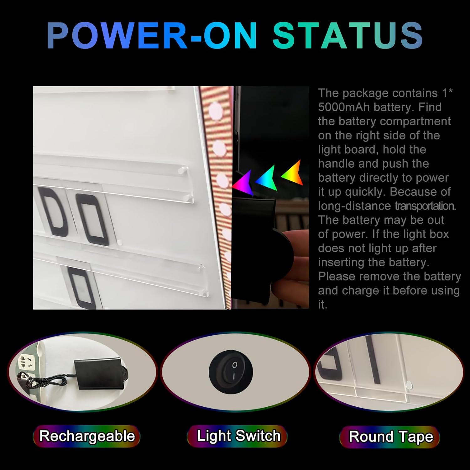 Bottle Service Sign, VIP LED Letter Bottle Presenter, Color Display Lights with 4 Sets Letters & 1 Numbers Kit, Hand Holding Light Box Sign for Party, Bar & Night Club (vip)