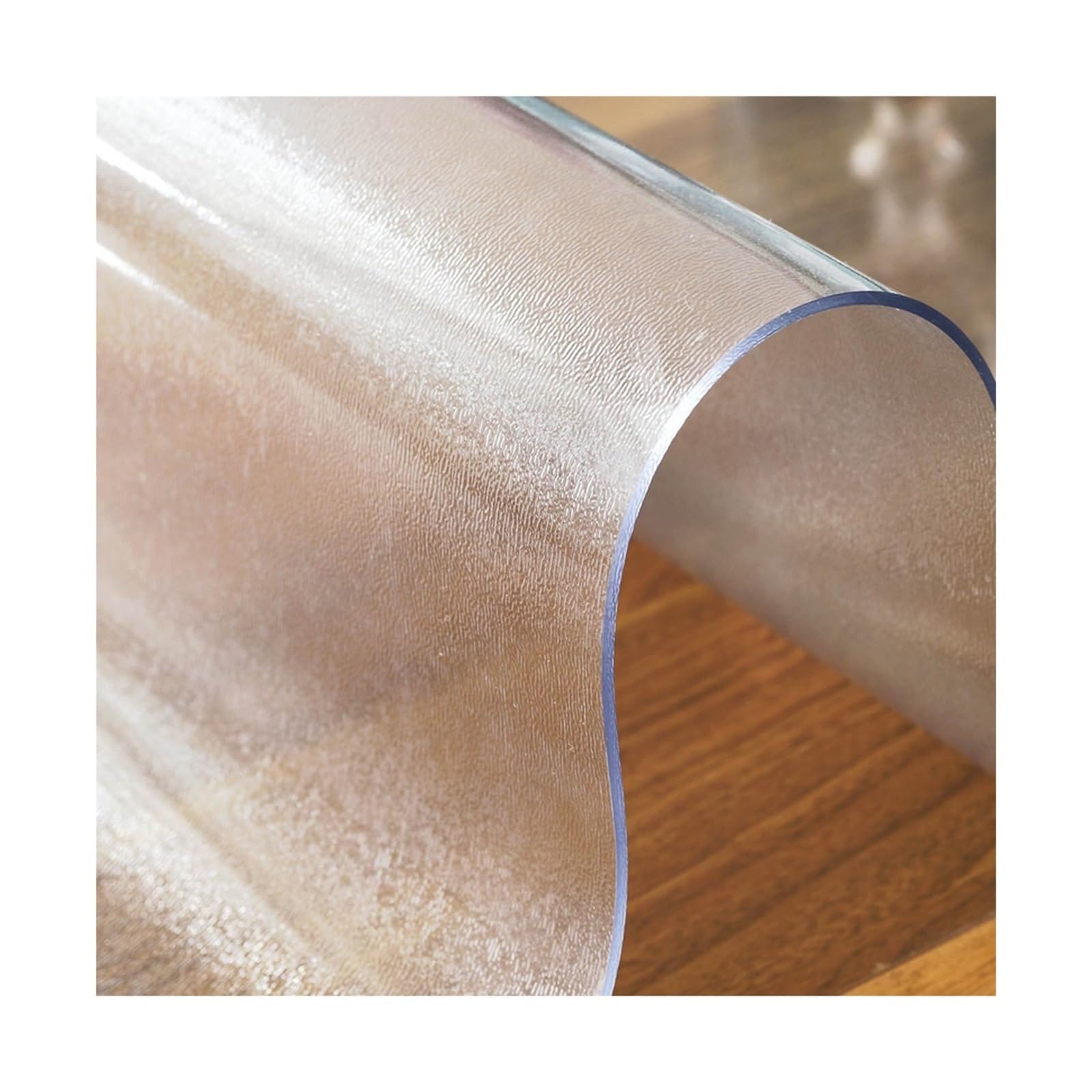 Protège-table pour salle à manger et tapis de table en PVC givré 100x100cm
